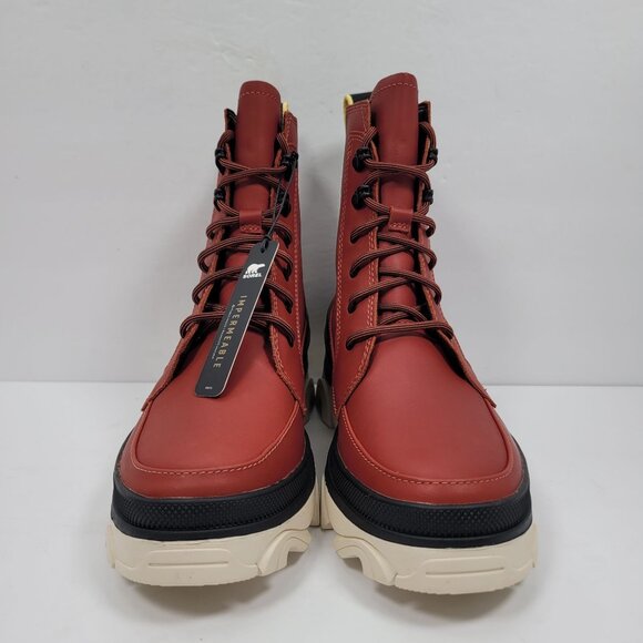 Sorel Brex Lace-Up Women's Red Black Waterproof Boots NL4305-849 US Size 7 NWT - Picture 6 of 12